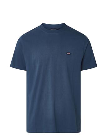 Max Classic Organic Cotton Tee Tops T-shirts Short-sleeved Blue Lexington Clothing