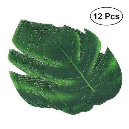 12 stk. Kunstige Plante Skildpadde Falske Blade Stor Størrelse