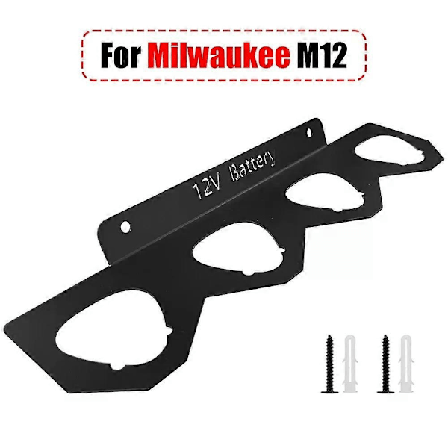 Batteriholdere Kompatible med Milwaukee M12 12V Batteriverktøy Oppbevaringsholdere Veggfeste Batterifeste Festebrakett Batterimonteringsorganisator - 