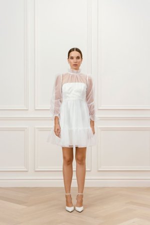 Malina Bridal - Cristine mini dress - S - Ivory