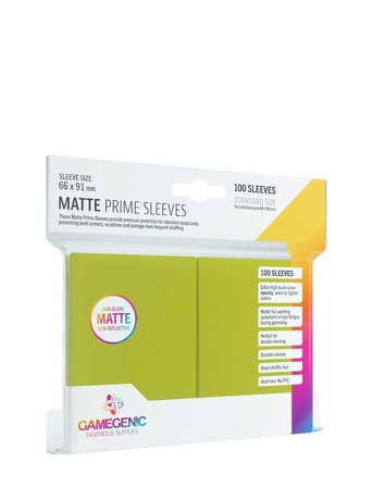 Matte Prime Sleeves Lime Green Gamegenic