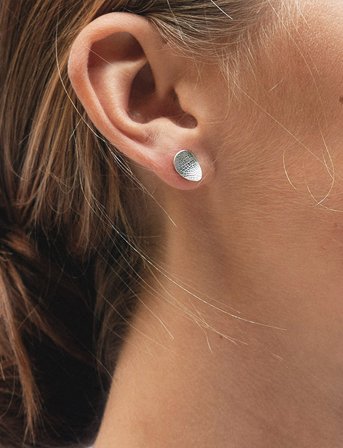 Drakenberg Sjölin Leaf Drop Studs Fixed - Silver - ONE SIZE