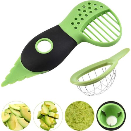 Sett med 2 4-i-1 Avocado-skjærer, Avocado-skreller og Avocado-hakker i miljøvennlig ABS, Ergonomisk verktøysett for Avocado, Mango, Kiwi