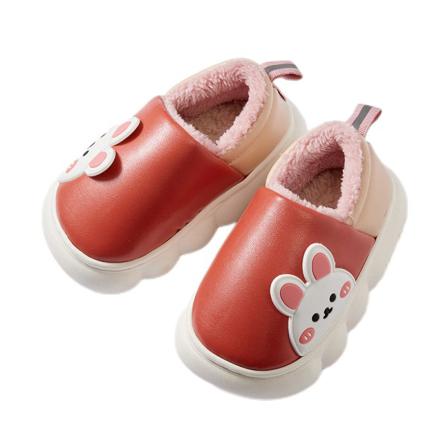 Fleecefoder För Flickor Vintervarma Skor Round Toe House Slipper
