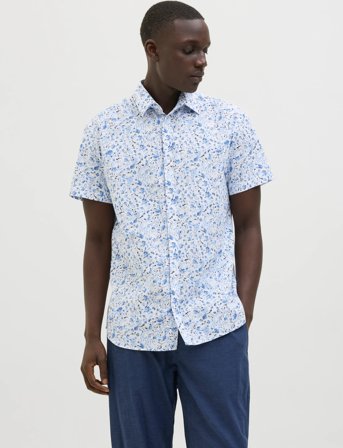 Jack & Jones Jprblasummer Print S/S Shirt Sn - Blue - S