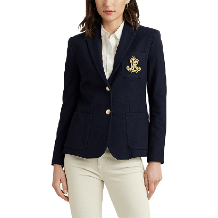 Lauren Ralph Patch Jacquard Blazer Jackor Dam Blå L
