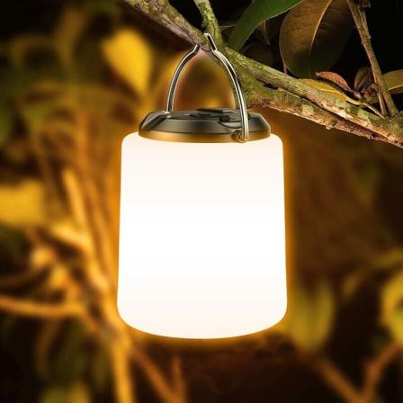 Oppladbar campinglanterne, oppladbar LED-campinglampe - 3000K varmt hvitt lys, justerbar lysstyrke 3 moduser, 10H+ batterilevetid, bærbar og W