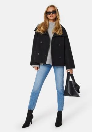 Bubbleroom - Ava Short Coat 34 - Black - Jackor & Kappor - Dam