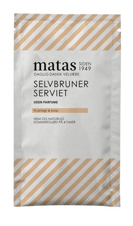 3 for 2 - Matas Striber Selvbrunerserviet Uden Parfume 1 stk., Skincare, Solpleje, Selvbruner