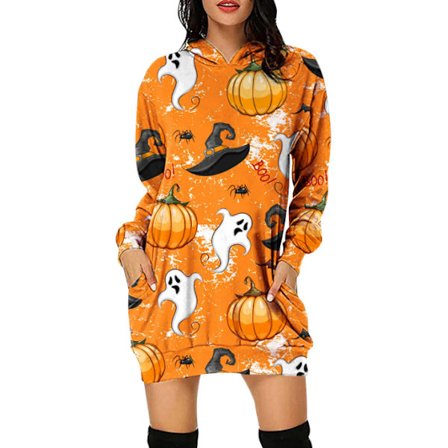 Kvinnors Halloween pumpa sweatshirts Casual Tops