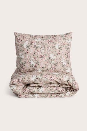 Newbie | Blommigt bäddset 150x200 | Rosa