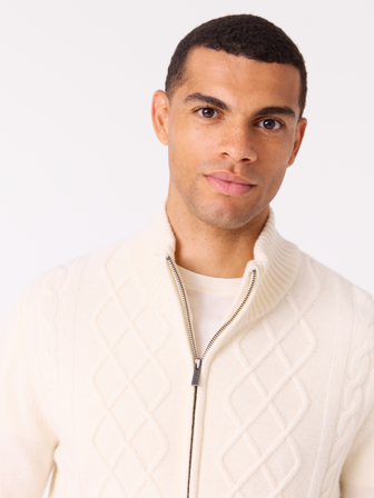 Jean Paul - Beaufort cardigan - Herre - Hvit - Gensere - M