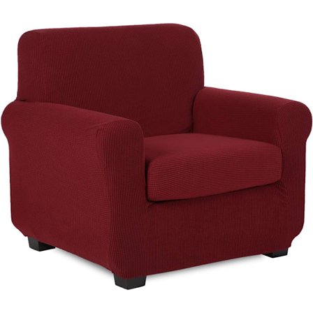 1 personers (1 sofabetræk + 1 pudebetræk) sofabetræk, Jacquard lænestolsbetræk sofabetræk, strækbart spandex stræksofabetræk møbelbeskyttelse