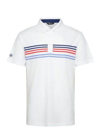 Abacus Mens Telford Drycool Polo Vit
