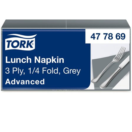 TORK Servett Lunch Mjuk 3-lags grå 150/fp - Lyreco - Kök och servering - Servetter och dukar - Servett - 3-lagers