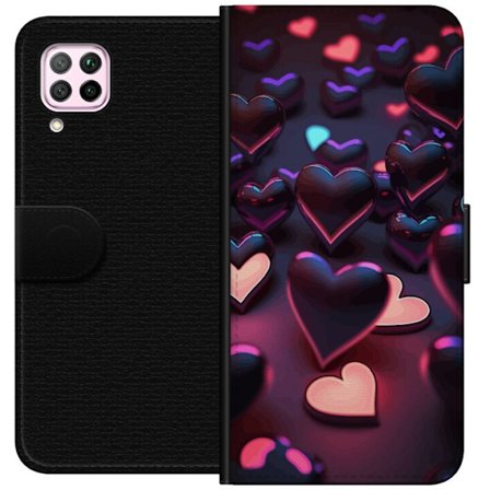 Kompatibel Tegnebogsetui til Huawei Huawei P40 lite Midnatshjerter