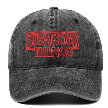 Stranger Things Broderet Bogstav Baseball Kasket