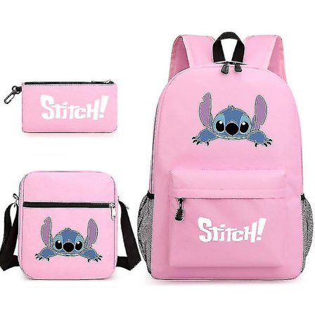 Lilo Stitch Ryggsäck Tredjedelat Set Skolväska Q