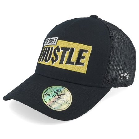 Monopoly - Svart trucker Keps - "The Daily Hustle Car Black Trucker " @ Hatstore