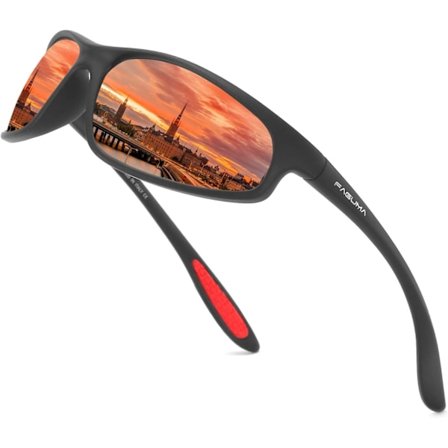 Polariserede sportsolbriller til mænd, cykling, kørsel, fiskeri, 100% UV-beskyttelse