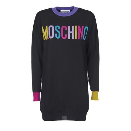 Moschino Knitted Kjole Sort, Dame