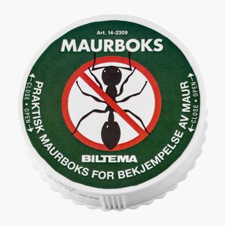 Biltema - Praktisk Maurboks 2-pk for Innendørs Bruk, Ideell for Bekjempelse av Maur, Sikker for Barn og Husdyr