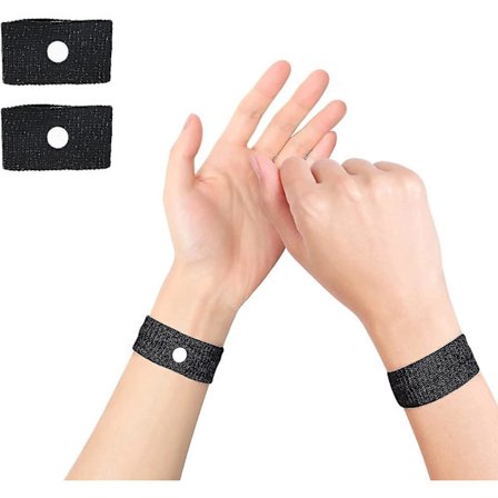 1 par Anti-kvalme armbånd Anti-søsyge armbånd, lindrer kvalme, søsyge og opkastning fra bil, båd, rejse, sygdom