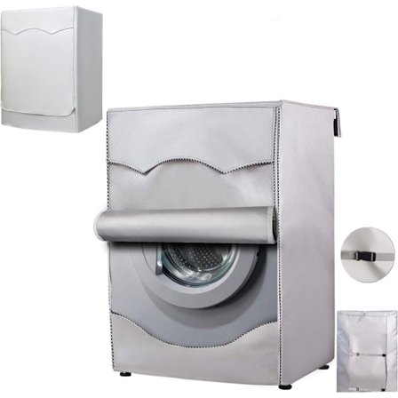 1-delt vaskemaskineovertræk - Vaskemaskinebeskytter - Vandtæt, soltæt, støvtæt - 60 x 60 x 85 cm - Sølv