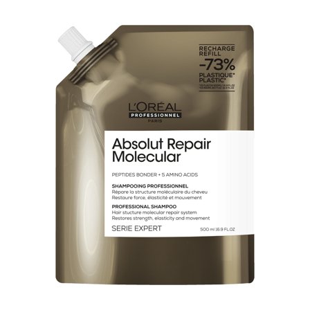 L'Oréal Professionnel SERIE EXPERT New Absolut Repair Molecular Shampoo - Refill 500ml - Shampoo Riparatore