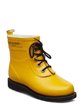 Short Rubber Boots Regnstøvler Sko Gul Ilse Jacobsen*Betinget Tilbud