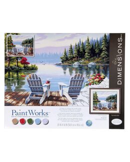 Paint by numbers Morgens am See - Dimensions