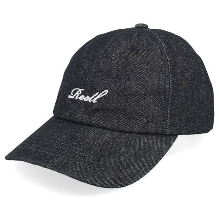 Reell - Black - unconstructed - Cap - Single Script Cap Black Denim Dad Cap - Hatstore