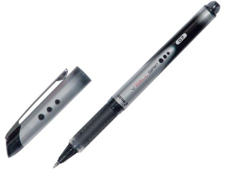 Pilot Bläckkulpenna, V-Ball 07 Grip, tunn spets på 0,7 mm, svart - Lyreco - Kontorsmaterial - Pennor - Bläckkulpennor