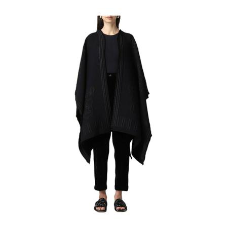 Etro Capes Sort, Dame Poncho, Størrelse: ONE Size