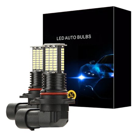 2 stk. 9006 LED-tågepærer DRL 3200 lumen Super 84-SMD 12V 24V pæreudskiftning / HB4 til biler, lastbiler, hvid 6000K