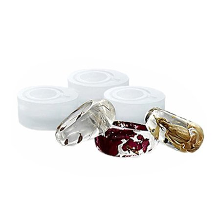 3 kpl Hartsi Valu Pyöreä Korumuotti Hartsi Sormusmuotti Silikoni Korut DIY