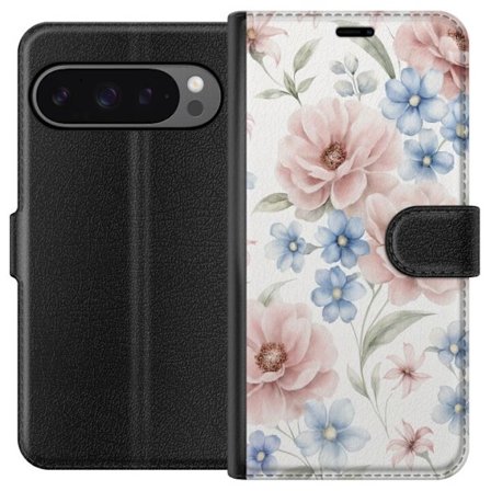 Yhteensopiva Lompakkokotelo Google Pixel 9 Pro XL Romanttiset kukat