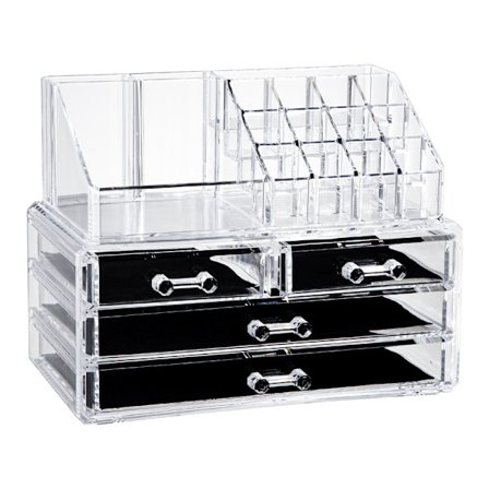 Transparent Smyckeskrin i Akryl - 4 Lådor