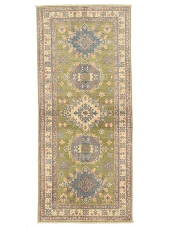 Annodato A Mano Kazak Fine Tappeto 82X188 Di Lana Piccolo