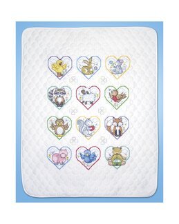 Brodeikit Babytæppe Dyrene - Design Works Crafts