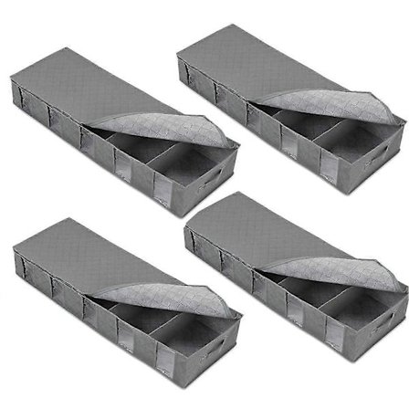 Kokoontaitettava sängynaluslaatikko vahvistetuilla kahvoilla, paksu vaatteille, suuri kapasiteetti, vuodevaatteiden järjestäjä