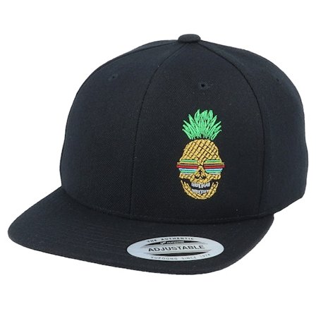 Kiddo Cap - Svart snapback Caps - Kids Shady Pineapple Skull Black Snapback @ Hatstore