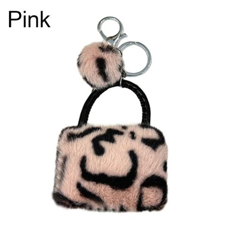 2st Handväska hänge Nyckelring Plysch Handväska Nyckelring ROSA