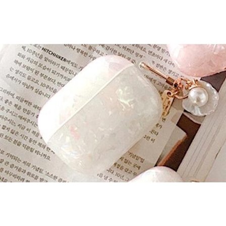 AirPods Pro beskyttelse i kunstige perlemor smykker med perle