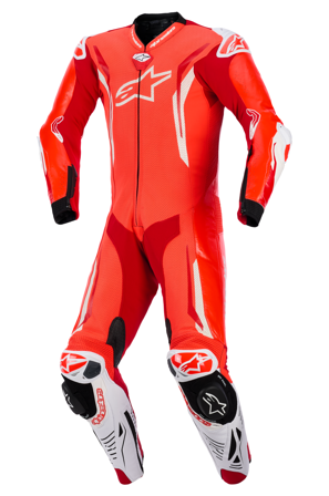 Leren Motorpak Alpinestars GP Tech V5 1Pc Rood Fluo/Fel Rood/Wit 52