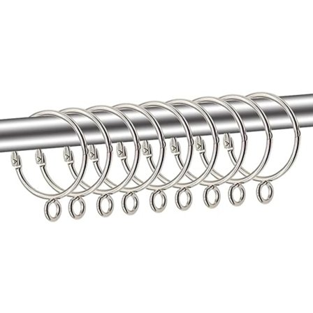 Gardinstænger, 20 stk. 38mm rustfrit stål gardinstang R