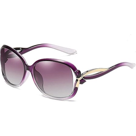 Klassiske solbriller for menn/kvinner Uv400 Polariserte lilla