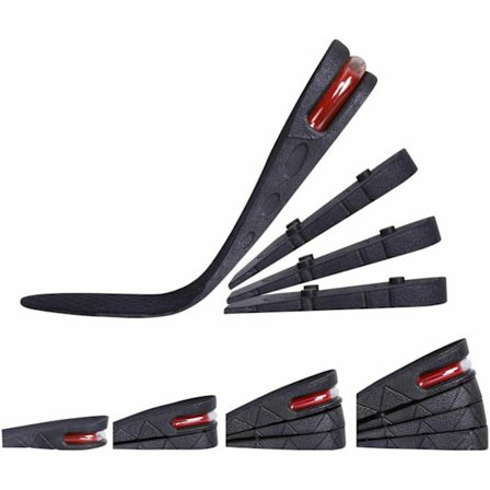 4-Layer Unisex Height High Increase Shoe Insoles for Men Women Shoe Pad Lift Kit