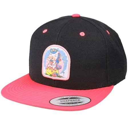 Unicorns - Černá snapback Kšiltovka - Strawberry Unicorn Patch Black/Pink Snapback @ Hatstore