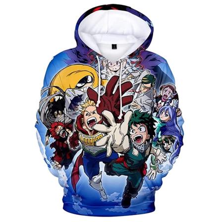 Vuxna My Hero Academia Herr Luvtröjor Casual 3d- printed Sweatshirt Toppar Huvtröjor D S